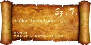 Szőke Terestyén névjegykártya